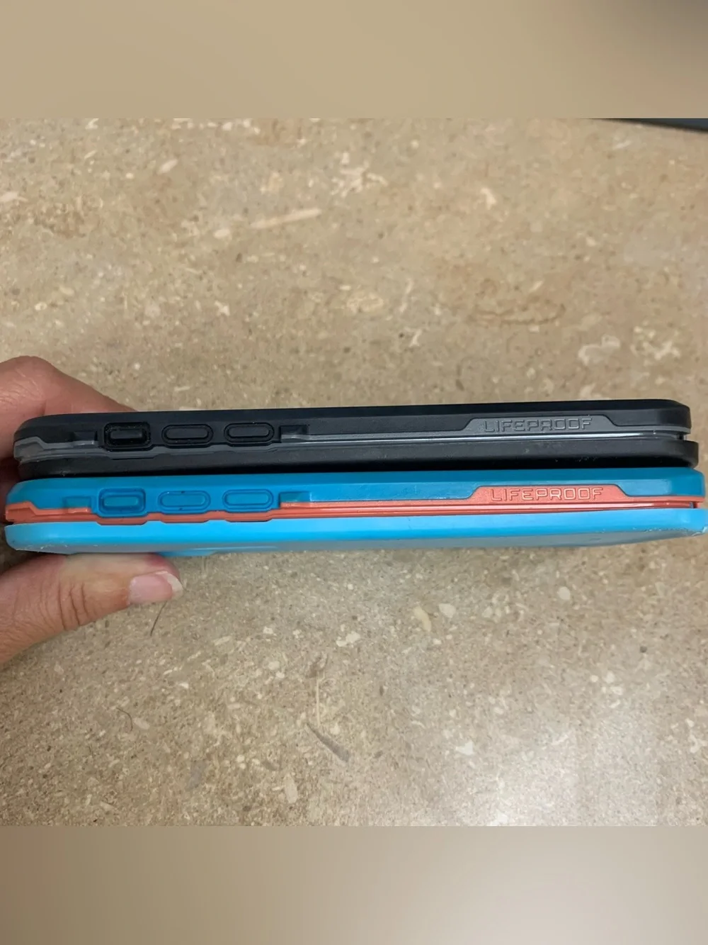 “2” LifeProof Waterproof iphone XR Phone Cases- Black & Blue
